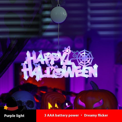 Halloween LED Light Sign – “Happy Halloween” Door & Table Decoration