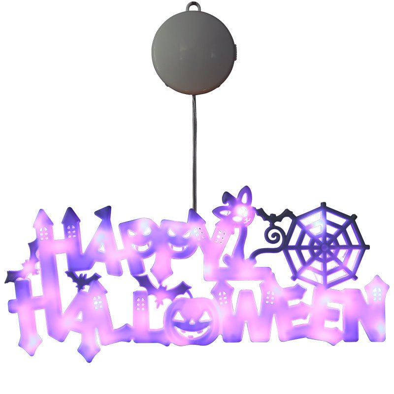 Halloween LED Light Sign – “Happy Halloween” Door & Table Decoration