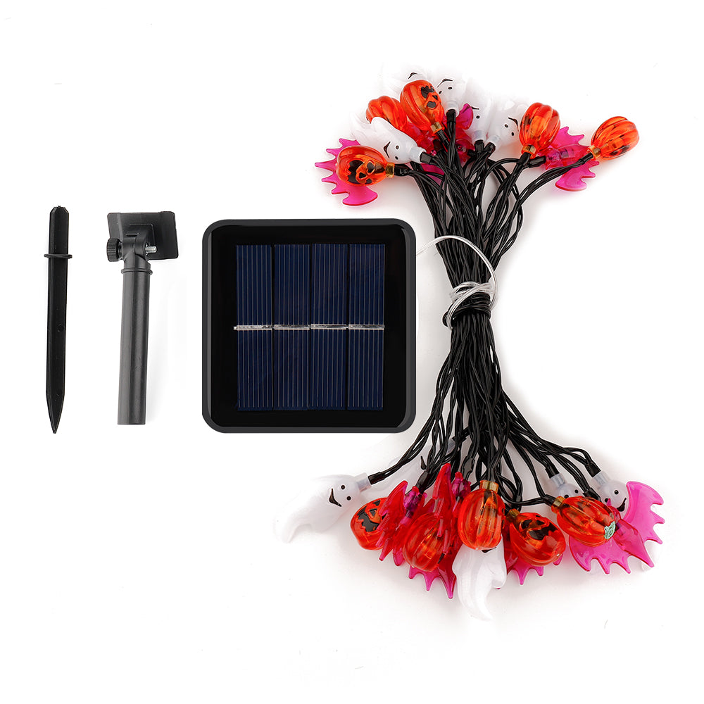 Solar Powered Halloween Lights – Pumpkin, Bat & Ghost LED String for Outdoor & Indoor Décor