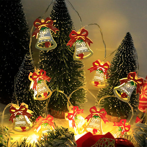 Christmas LED Light String – Festive Santa & Snowman Ornaments for Home Decoration