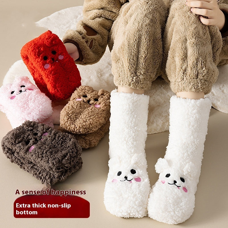 Winter Floor Socks – Cozy Velvet Thicken Warm Coral Socks