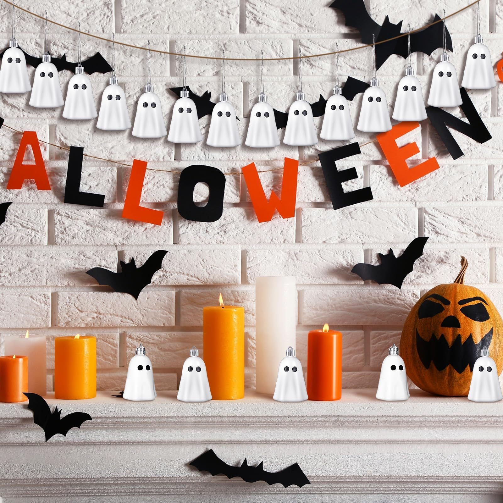 Hanging Halloween Ghost Decorations – LED Floating Spirit Ornaments for Indoor & Outdoor Décor