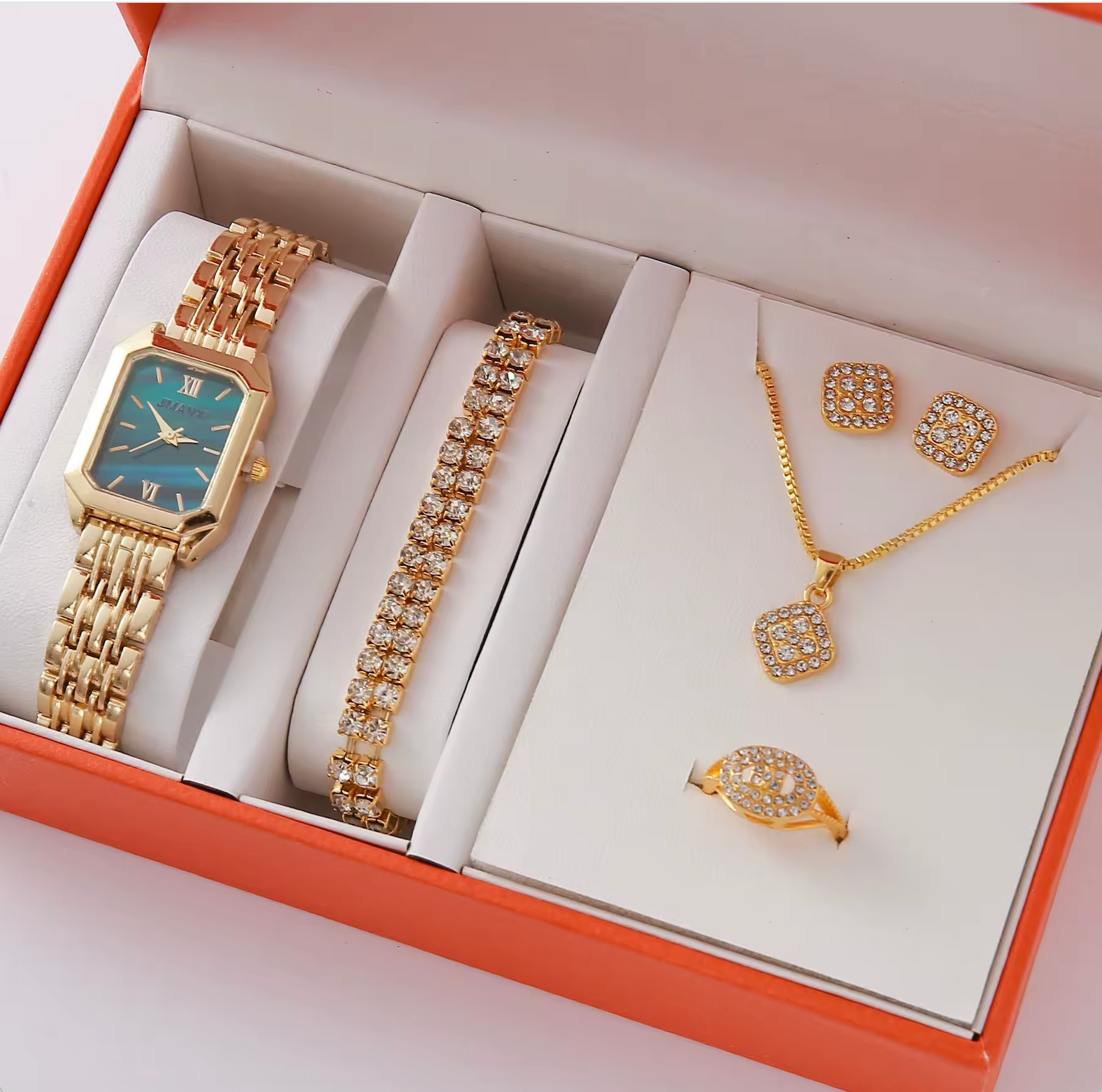 Luxury Women's Watch & Jewelry Gift Set