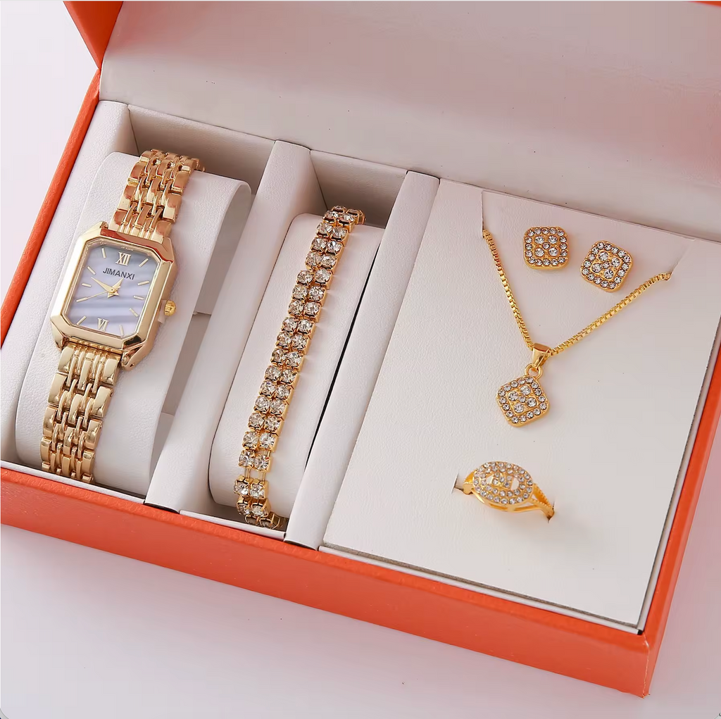 Luxury Women's Watch & Jewelry Gift Set