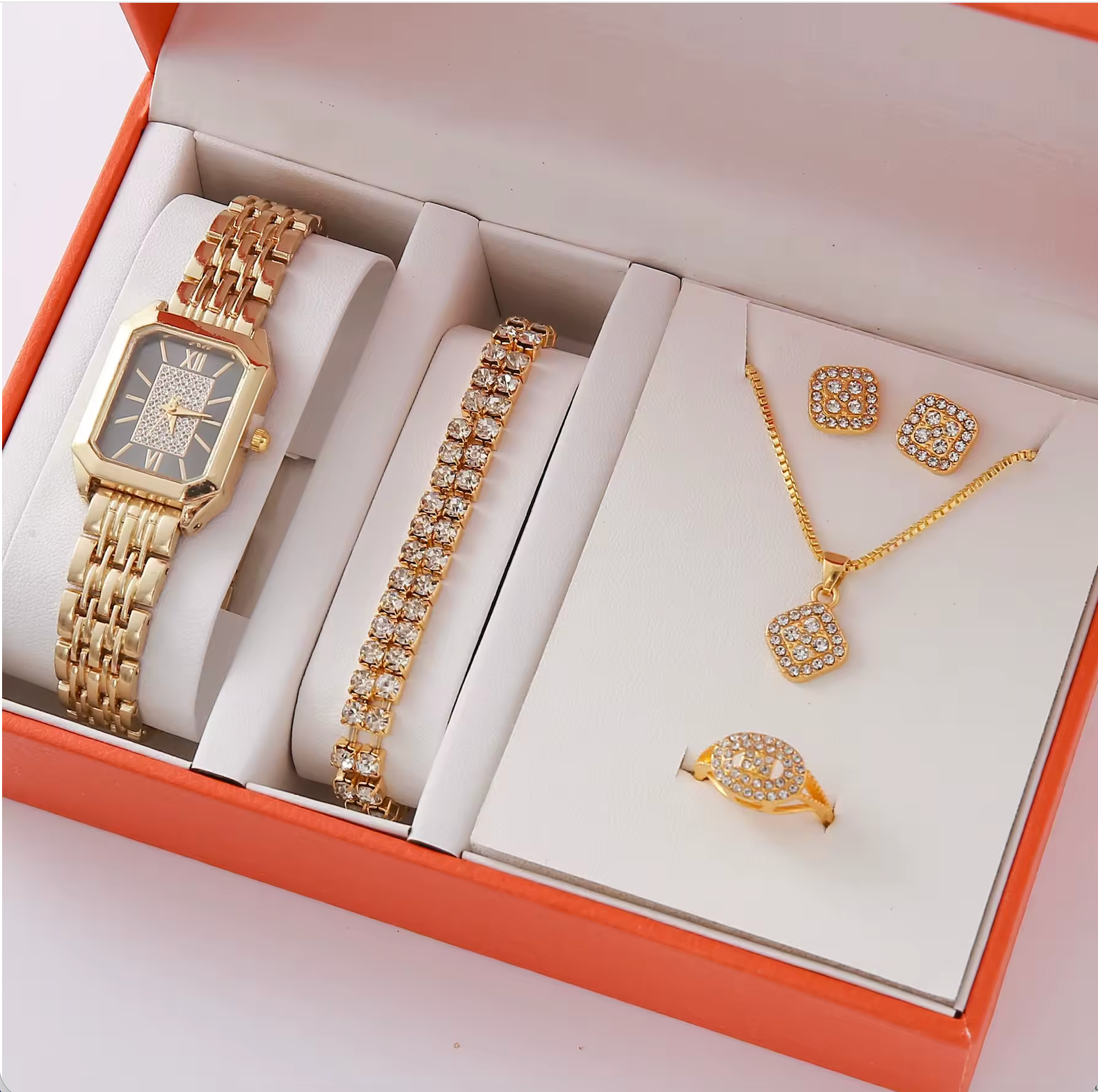 Luxury Women's Watch & Jewelry Gift Set