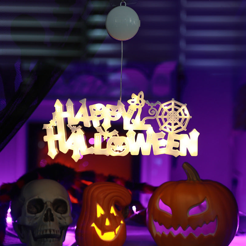 Halloween LED Light Sign – “Happy Halloween” Door & Table Decoration