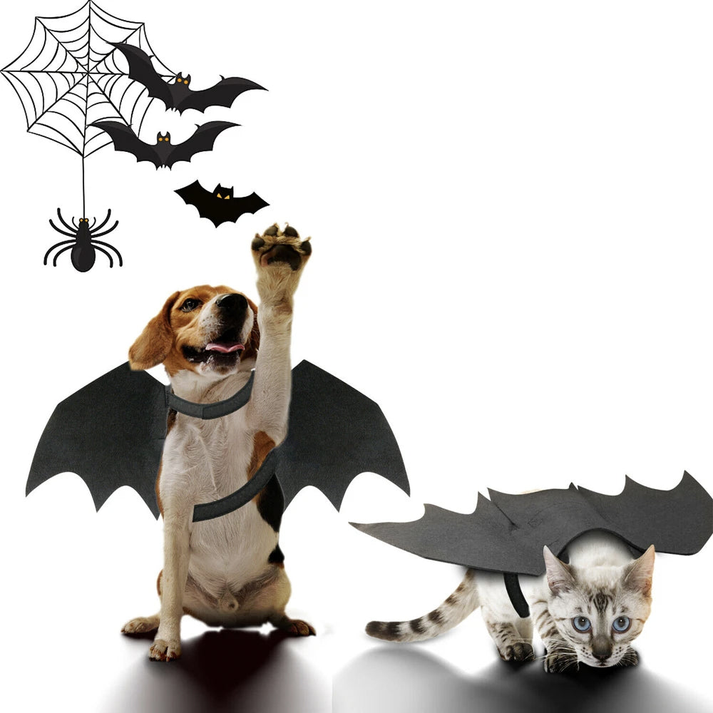 Halloween Pet Bat Wings Costume for Cats & Dogs – Funny and Adorable Halloween Outfit